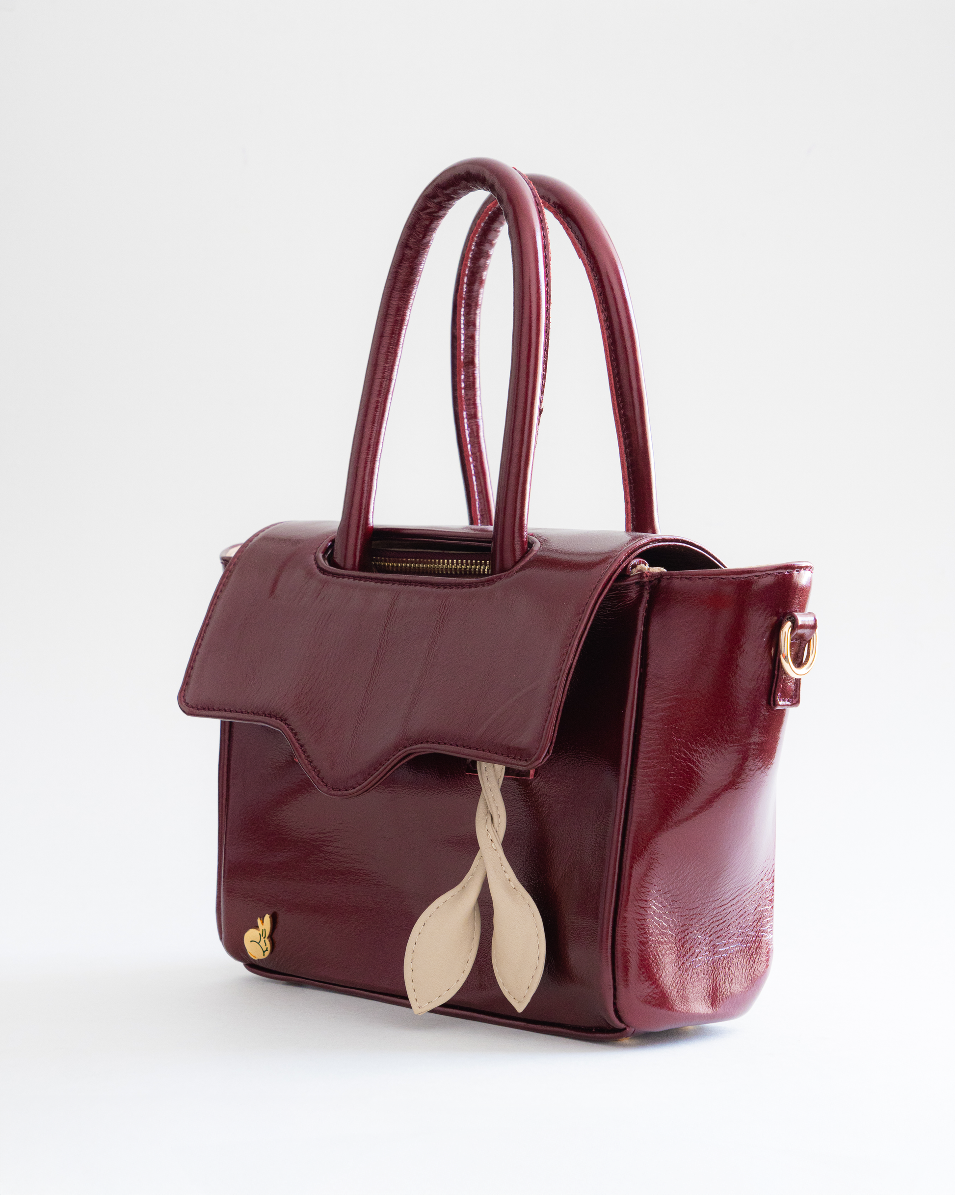 Bolsa Satchel Lu de Luna Lneore color vino