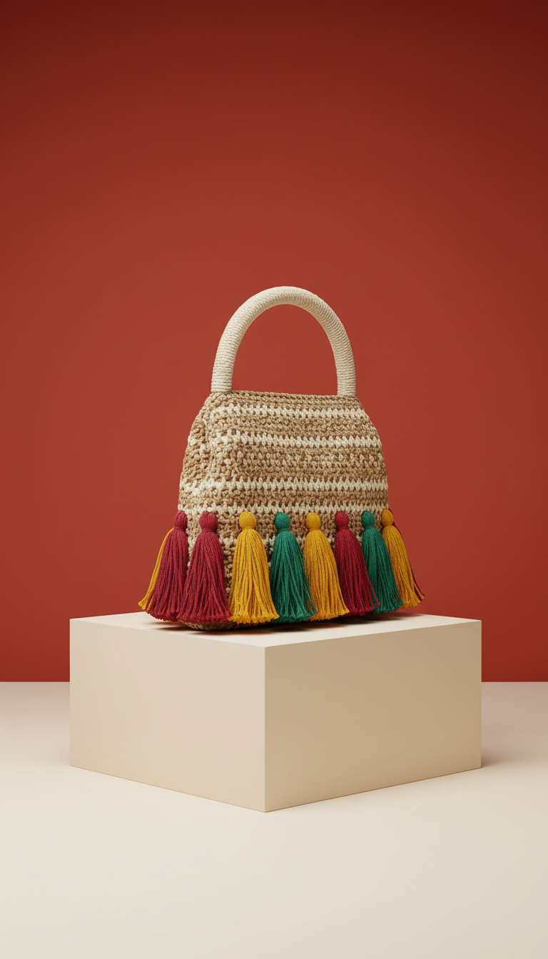 Tote con aplicaciones de chaquira